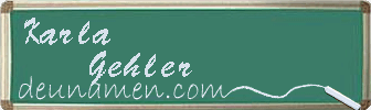 Karla Gehler Visitenkarte